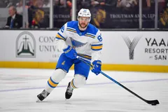 Jonathan Drouin blir kortvarig i St. Louis Blues. Foto: Gary A. Vasquez-Imagn Images