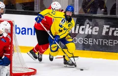 Theo Sonestedt under en landskamp.