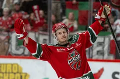 Elton Hermansson blev segerskytt för MoDo mot BIK Karlskoga.
Foto: Jonas Forsberg / BILDBYRÅN