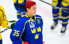 Kevin Törnblom var förstemålvakt för Sverige i U18-VM.