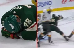 Nico Sturm fick föras till sjukhus efter nattens otäcka skada.