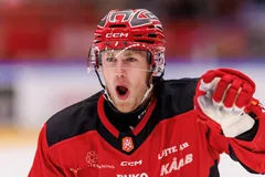 Leo Sundqvist jublar efter 1–0-målet mot MoDo.