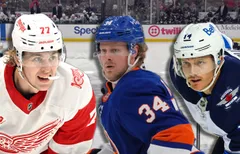 Simon Edvinsson, Adam Boqvist och Gustav Nyquist kliver in i NHL-säsongen utan kontrakt. Foto: Bildbyrån/Imagn Images & Alamy
