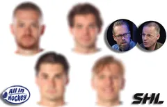 Uffe Bodin och Mike Helber utser SHL:s bästa spelare just nu i All In Hockey. Foto: Bildbyrån (montage)