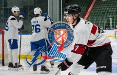 Max Vilén blev draftad tack vare flytten till QMJHL. Foto: Bildbyrån och privat (montage).