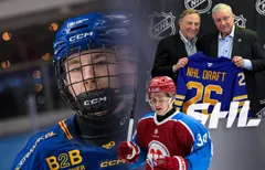 Viggo Björck och Alfons Freij går båda mot en säsong i Winnipeg Jets organisation. Foto: Bildbyrån (montage).