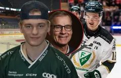 Linus Loob Trygg går i morbrors fotspår och skjuter sitt första mål för Färjestad.