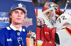 Gavin McKenna är redo att släppa nummer 72 till Sergej Bobrovskij. Foto: Steven Ellis/DailyFaceoff.com & Bildbyrån/Imagn Images