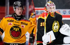 Pontus Andreasson sköt segermålet i SHL-genrepet mot Brynäs.