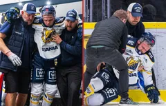 Linus Skager utgick skadad i går.