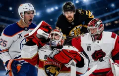 Darnell Nurse, Viktor Arvidsson, Sergej Bobrovskij och Frederik Andersen tillhörde spelarna som flyttade på sig 1 juli. Foto: Bildbyrån/Imagn Images (montage)