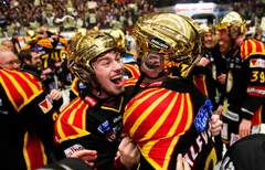 Jakob Silfverberg och Calle Järnkrok var ett radarpar när Brynäs senast blev svenska mästare.
Foto: Bildbyrån.