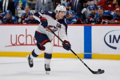 Zach Werenski blir kvar i Columbus – trots allt. Foto: Isaiah J. Downing-Imagn Images