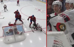 William Eklund blev målskytt i sitt första byte med Ottawa Senators.