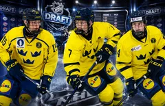 Bosse Meijer, Douglas Johnsson och Milan Sundström är svenskarna som rankas högst inför NHL-draften nästa år. Foto: Bildbyrån (montage)