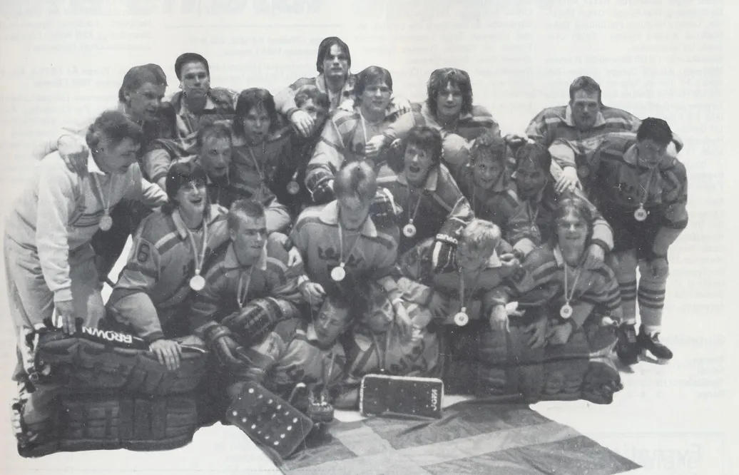 Lars-Gunnar Jansson med U18-landslaget i JEM 1985.