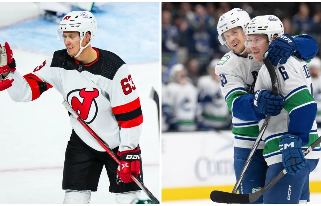 Elias Pettersson och Jesper Bratt är topp-tre i poängligan