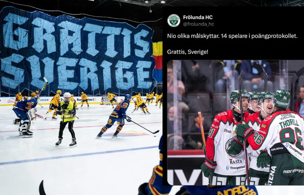 Frölundas passning efter krossen: "Grattis, Sverige!