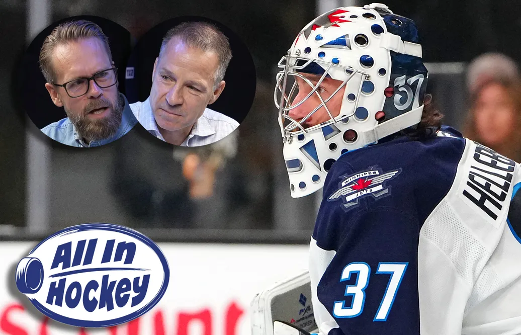 Connor Hellebuyck-situationen har utvecklats till en ödesfråga för Winnipeg Jets. Foto: Stephen R. Sylvanie-Imagn Images