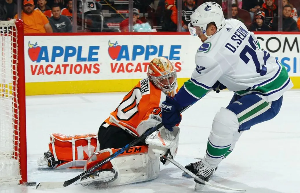 Sedin allt närmare milstolpen – sju svenskpoäng i Vancouvers seger