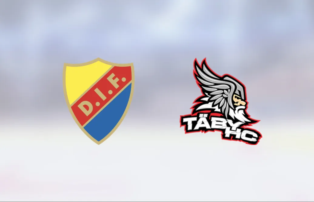 Djurgården vann efter avgörande i tredje perioden mot gästande Täby
