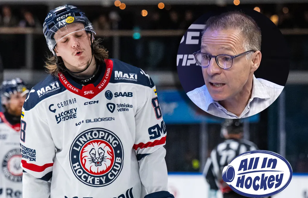 Situationen är oroväckande både på och utanför isen för Linköping HC, konstaterar Mike Helber.
Foto: Jonathan Näckstrand / BILDBYRÅN (montage)