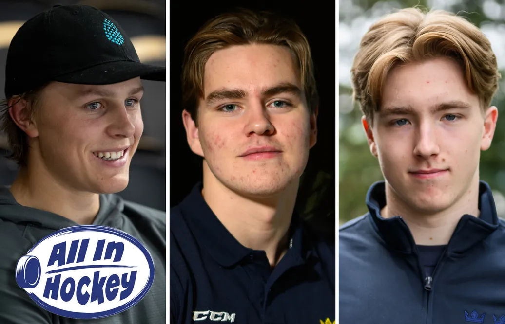 Ivar Stenberg, Anton Frondell och Viggo Björck utgör en av svensk hockeys bästa rookiekullar i NHL någonsin. Foto: Bildbyrån