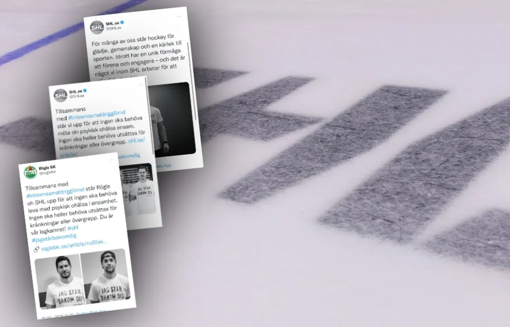SHL och Hockeyallsvenskan ansluter till "Aldrig ensam aldrig glömd"