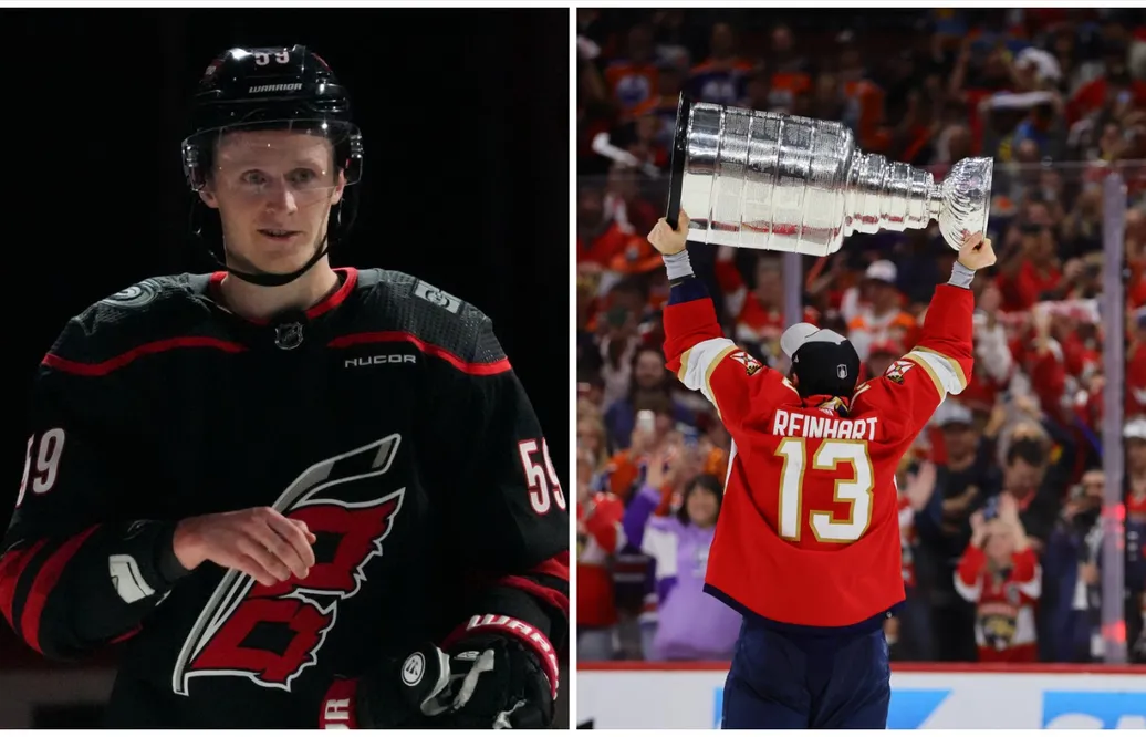 Jake Guentzel och Sam Reinhart skriver på