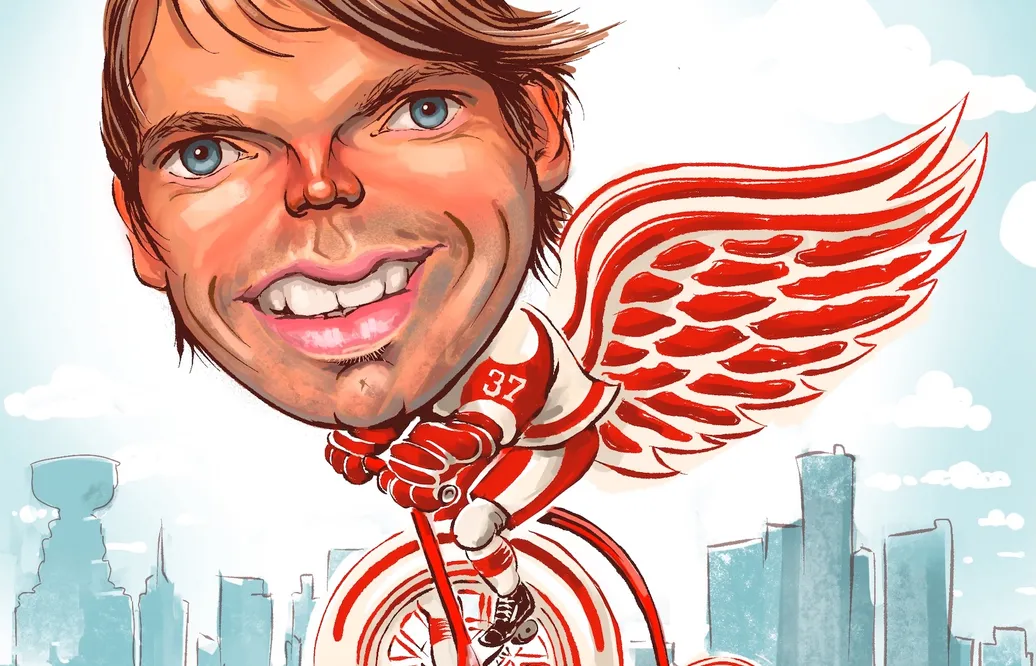Karikatyr av Mikael Samuelsson tecknad av Fredrik Jax.