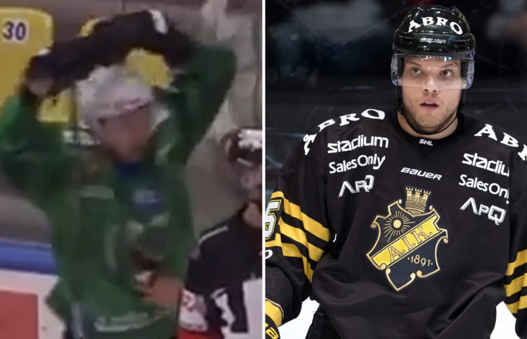 Skandal i ICEHL efter rasistisk gest mot förre AIK-backen Derek Joslin
