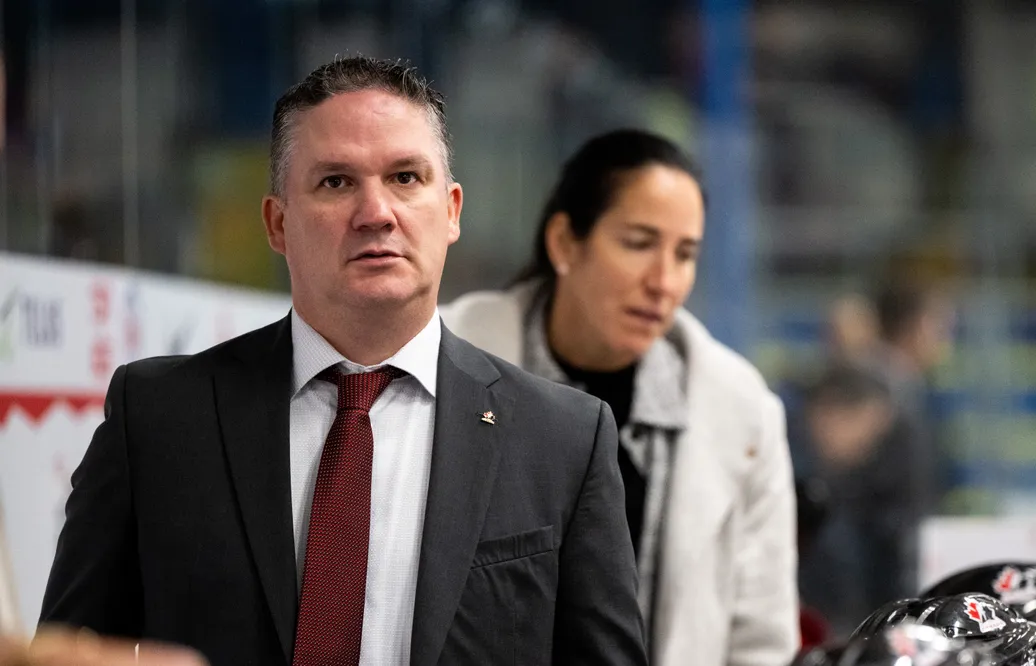 Troy Ryan i rollen som head coach för Kanada under VM 2022. Foto: Bildbyrån/Johanna Lundberg.