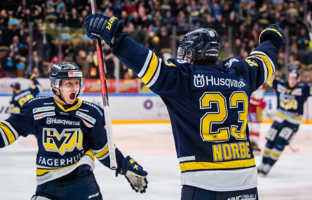 HV 71 vann tidiga seriefinalen mot Modo med 4-3