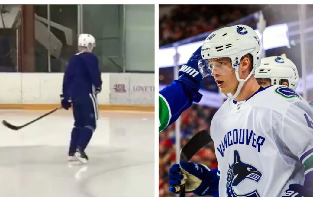 Glädjande bilder på Elias Pettersson – på väg mot comeback