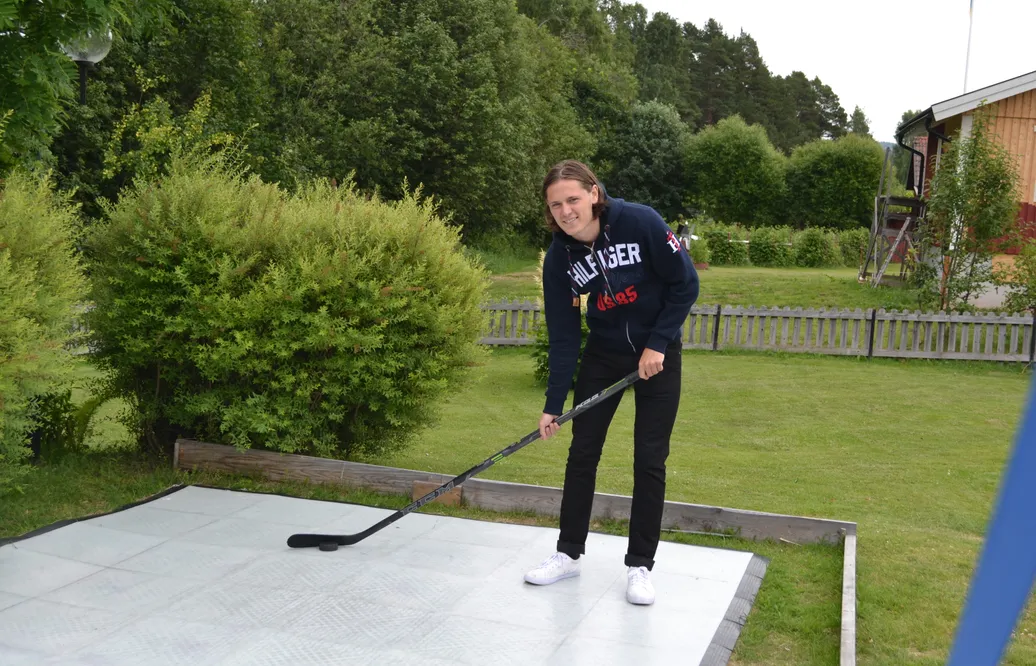 Fredrik Forsberg på skottrampen på Åkerö.