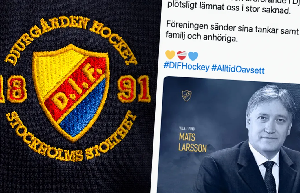 Djurgårdens sorg - tidigare ordföranden, Mats Larsson, har gått bort