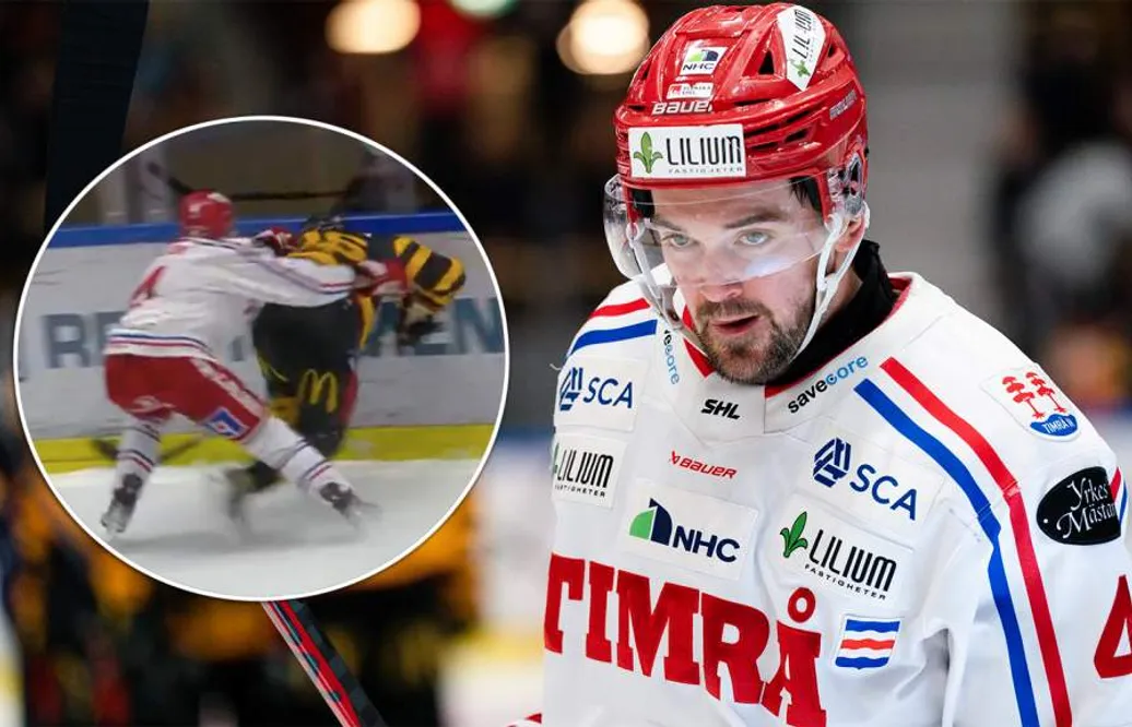 Tim Erixon fick matchstraff efter crosscheckingen