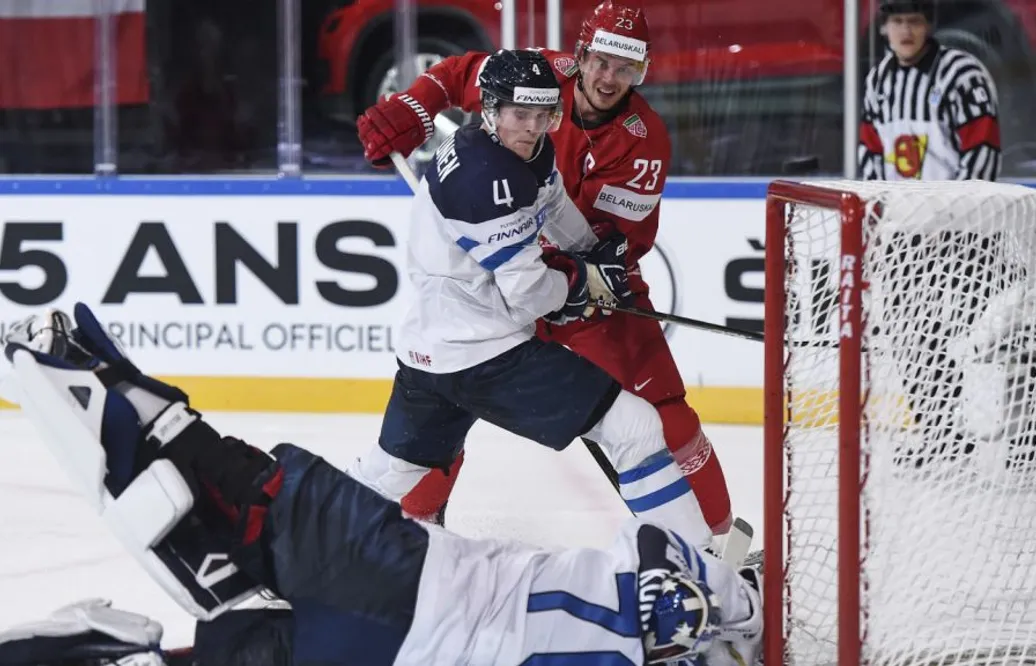 Vitryssland oväntat tuffa för Finland i VM-premiären