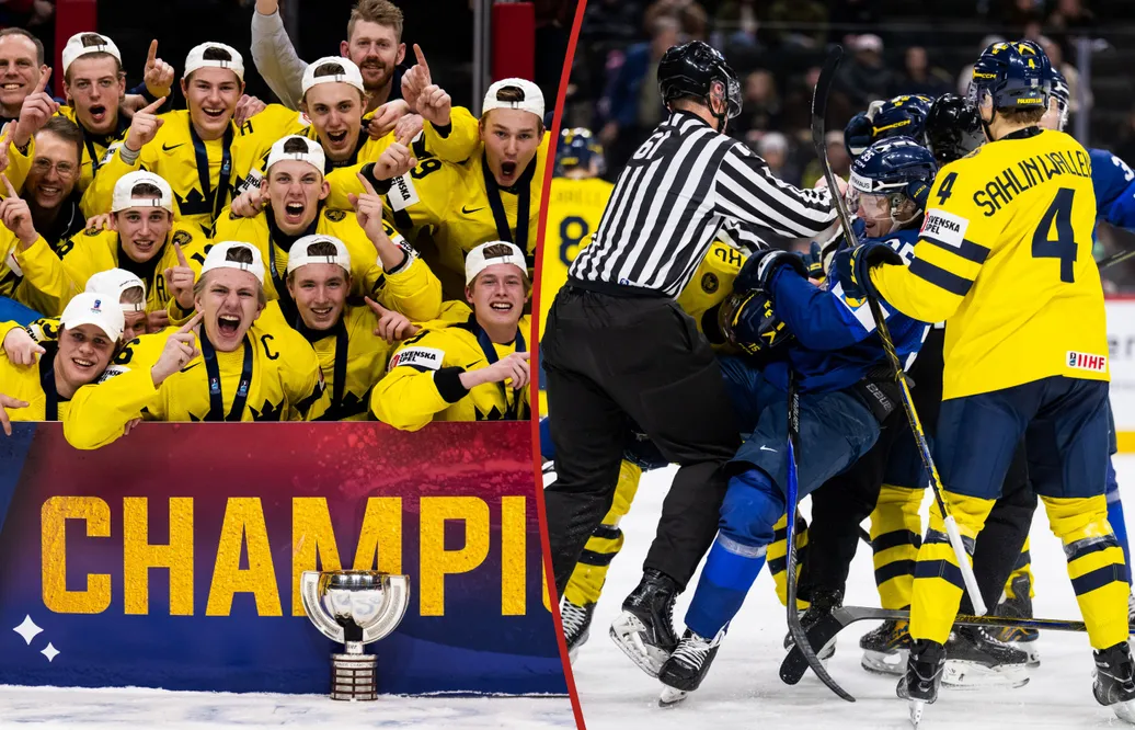 Juniorkronorna inleder jakten på ett nytt JVM-guld mot Finland. 