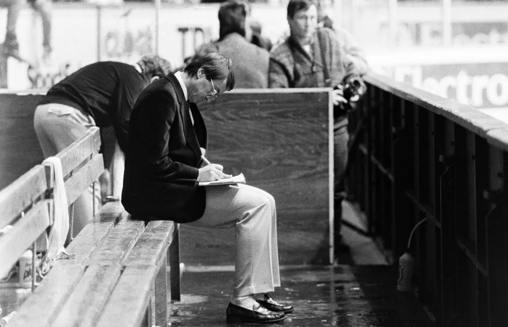 Förbundskapten Curt Lindström 1986. Foto: Bildbyrån