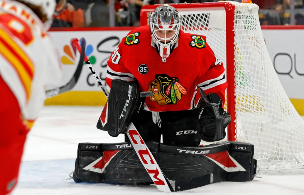 Arvid Söderblom flyttas upp till NHL av Chicago Blackhawks