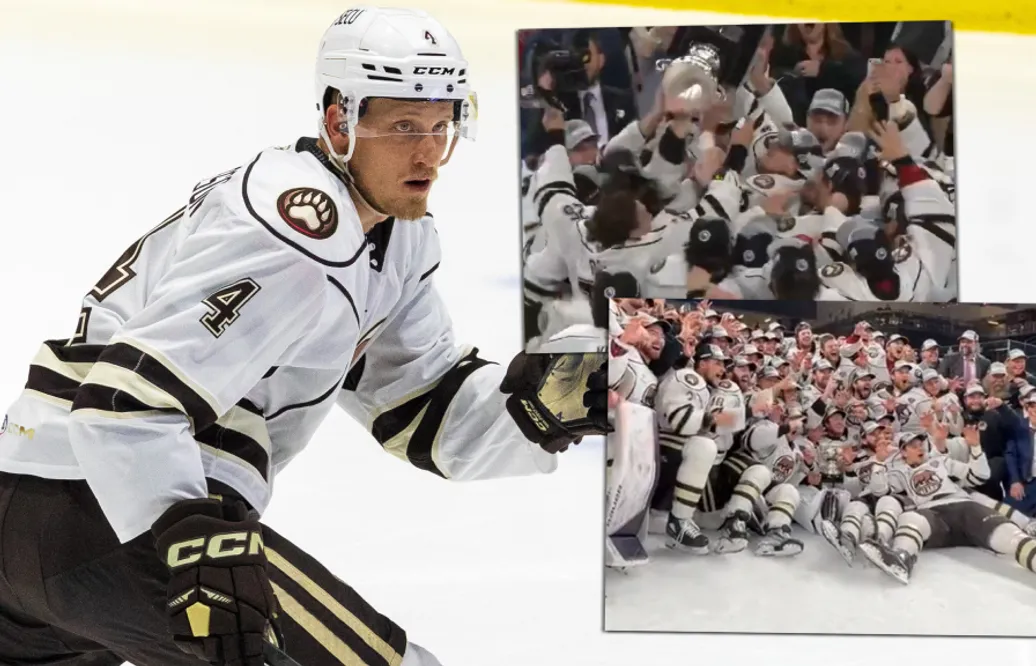 Gabriel Carlsson och Hershey Bears är Calder Cup-mästare 2023