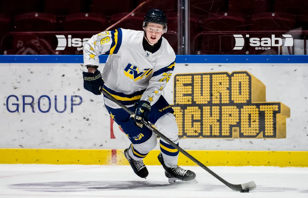 Malte Gustafsson matchvinnare för HV71 mot Malmö.
Foto: Petter Arvidson / BILDBYRÃN / kod PA / PA1278