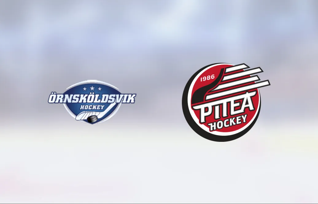 Två snabba mål gav Piteå tre poäng mot Örnsköldsvik Hockey