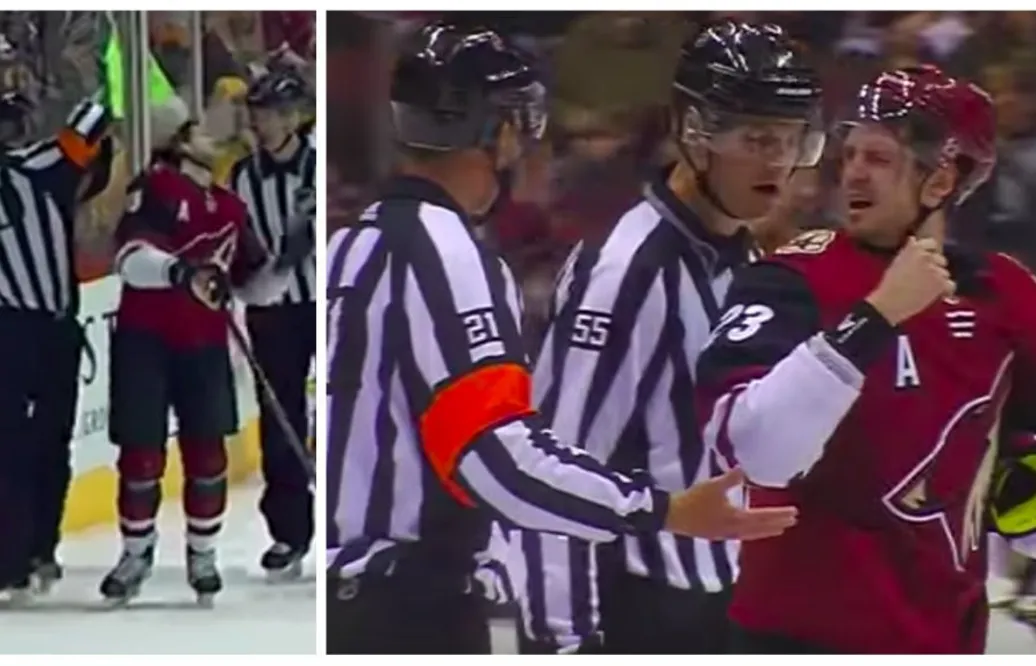 Här blir Ekman Larsson knockad – av domaren