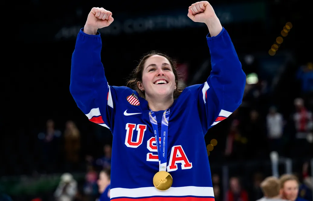 Abbey Murphy, som vann OS-guld med USA, är inbjuden till Edmonton Oilers talangläger. 
Foto: Emma Wallskog / BILDBYRÅN