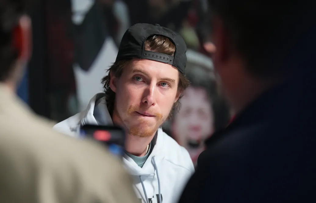 Mitch Marner tar bladet från munnen och berättar om sin tuffa tid i Toronto. Foto: James Guillory-Imagn Images