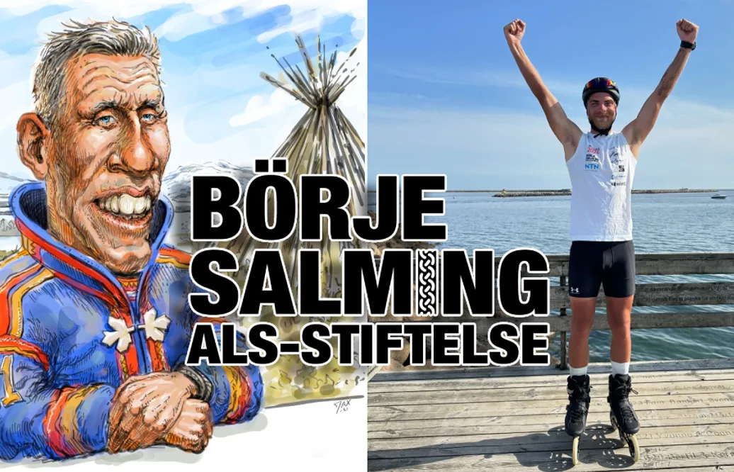 I mål efter 200 mil på inlines för Börje Salmings ALS-stiftelse