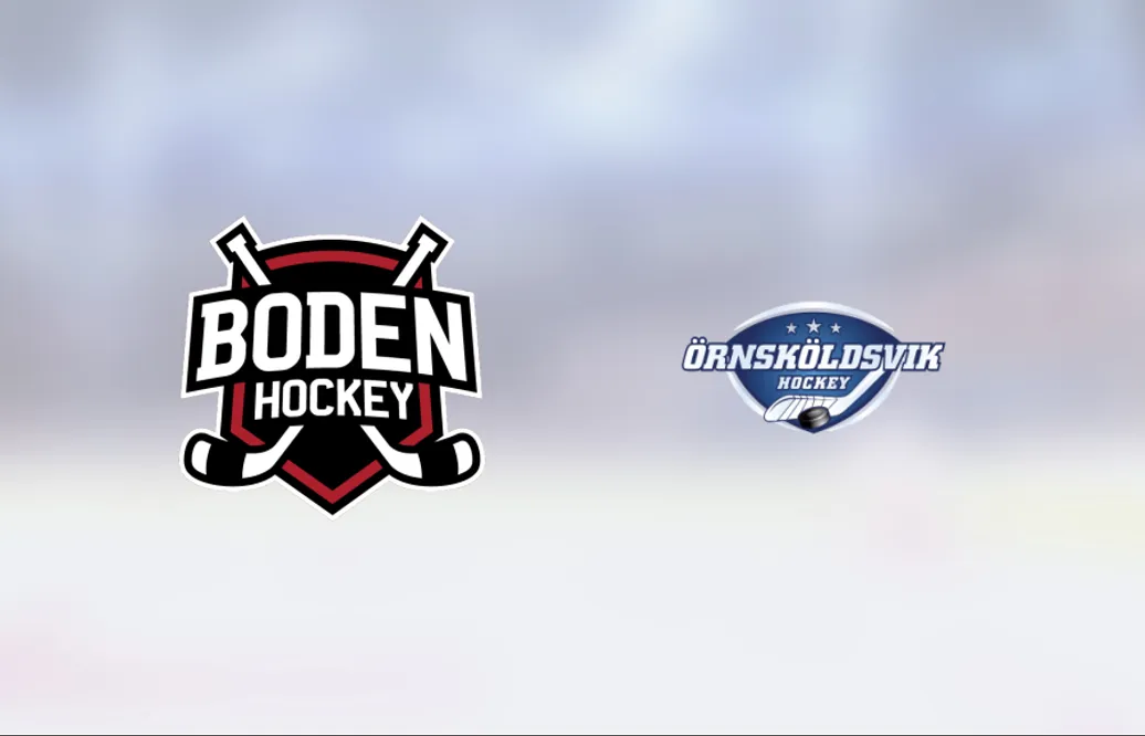 Stark defensiv när Bodens HF vann mot Örnsköldsvik Hockey