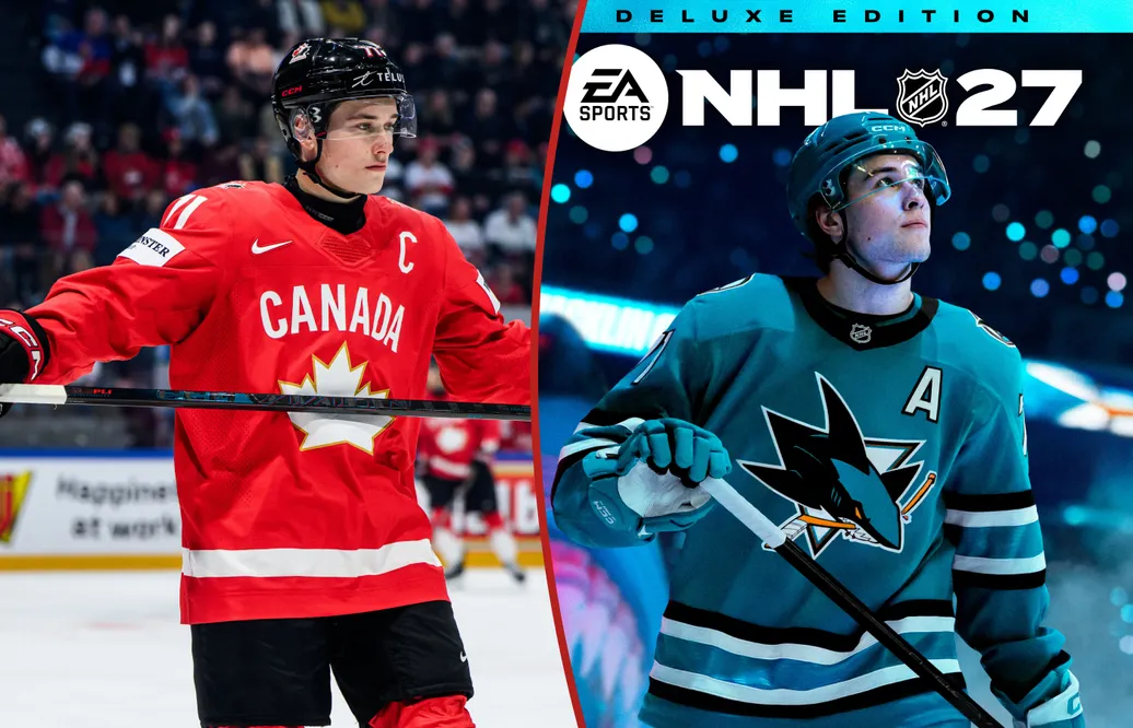 Macklin Celebrini pryder omslaget av NHL 27.